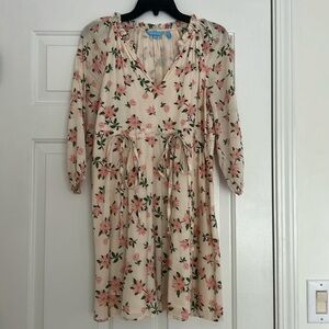 Draper James pink magnolia Kellie babydoll dress. Size XS.